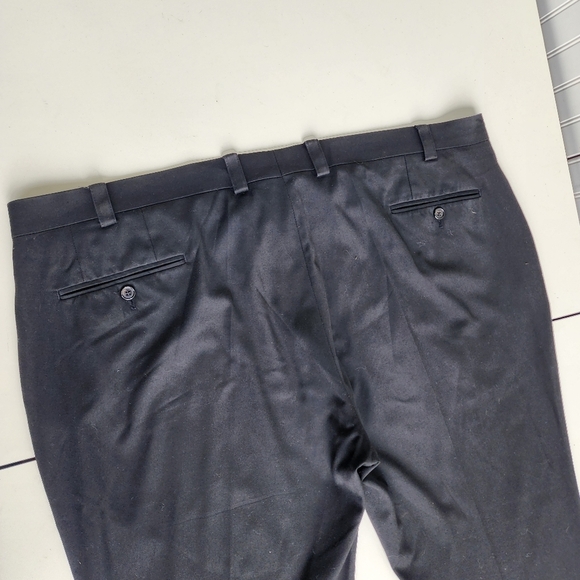 VTG Lauren Ralph Lauren Men’s Black Black Dress Straight Pants Size 44x30 - Picture 9 of 9